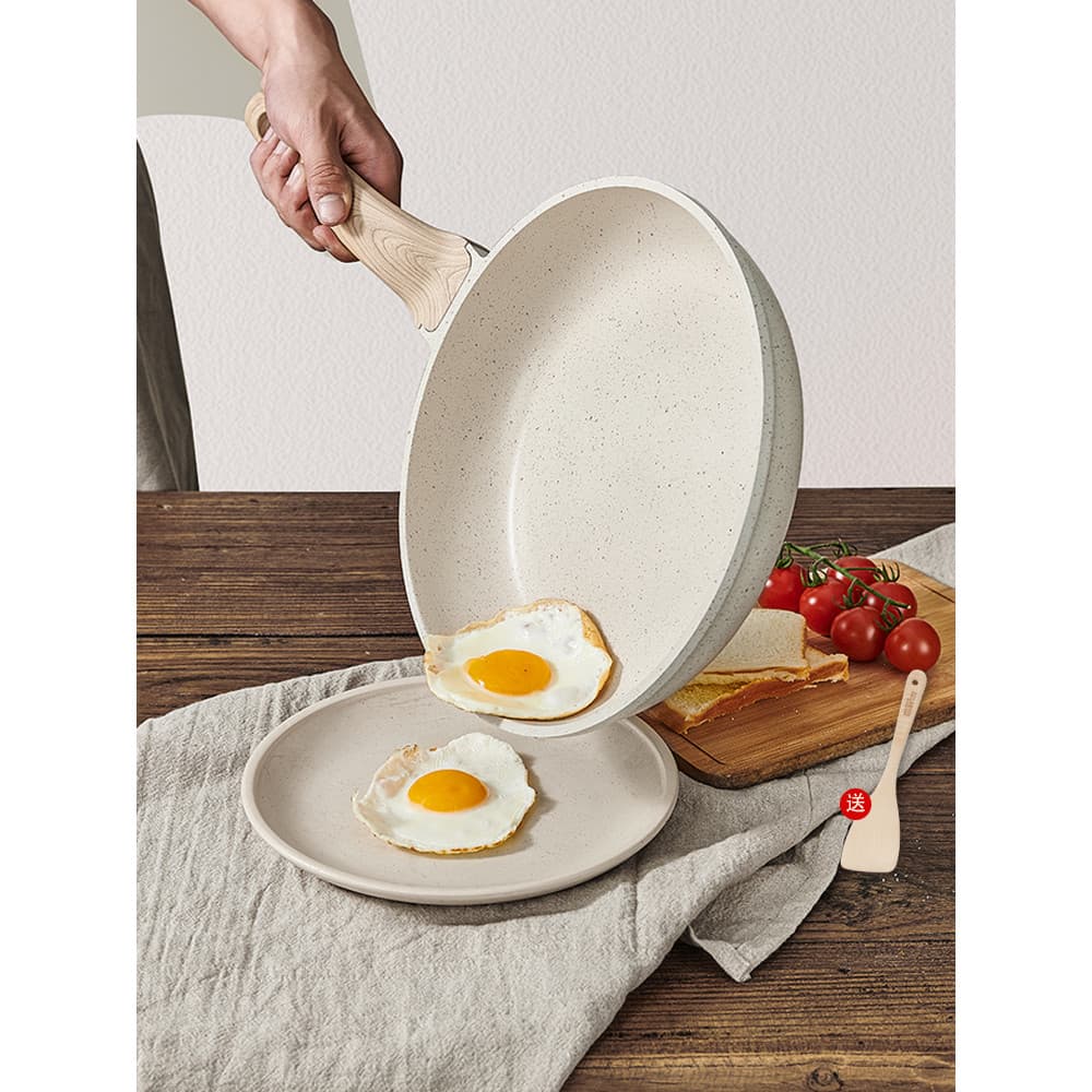 Britânico Mingjue pedra médica antiaderente frigideira bife frigideira doméstico wok wok fogão de indução fogão a gás
