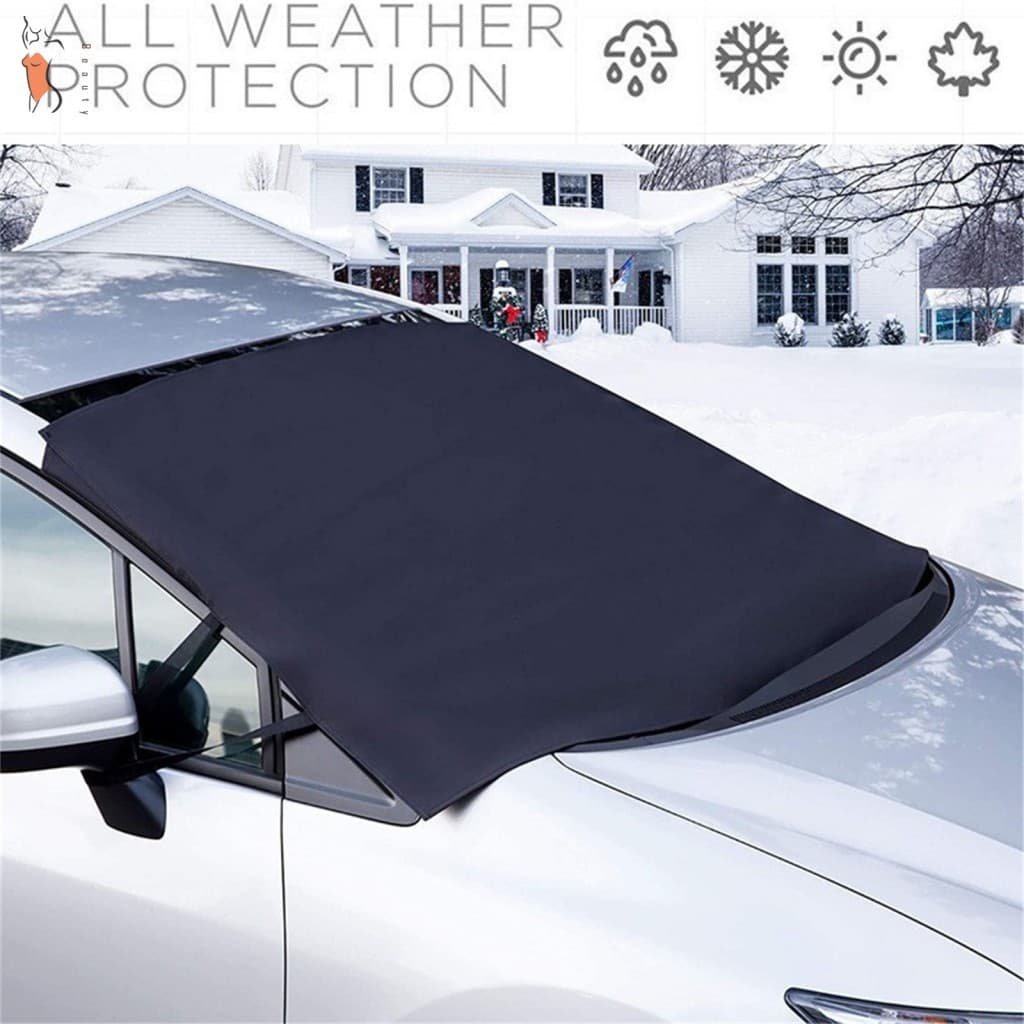 Capa De Neve Para Pára-Brisa De Tecido Oxford 600D Carros Protetor Solar Resistente À Água E Gelo Com Tiras Elásticas Fi