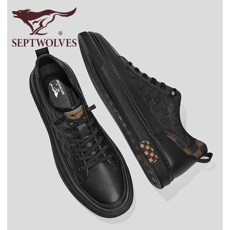 Sete lobos sapatos masculinos outono inverno novo estilo moda tênis masculino All-Match sapatos brancos masculino sola m
