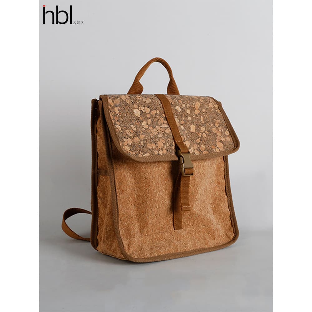 Tribo de fogo cortiça mochila feminina Commuter pequena mochila senhoras viagem leve nicho Retro computador saco escola