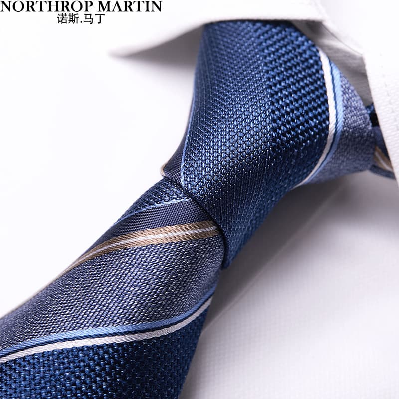 Noth Martin Gravata de seda masculina de negócios de alta qualidade seda amoreira casamento noivo feito à mão azul caixa