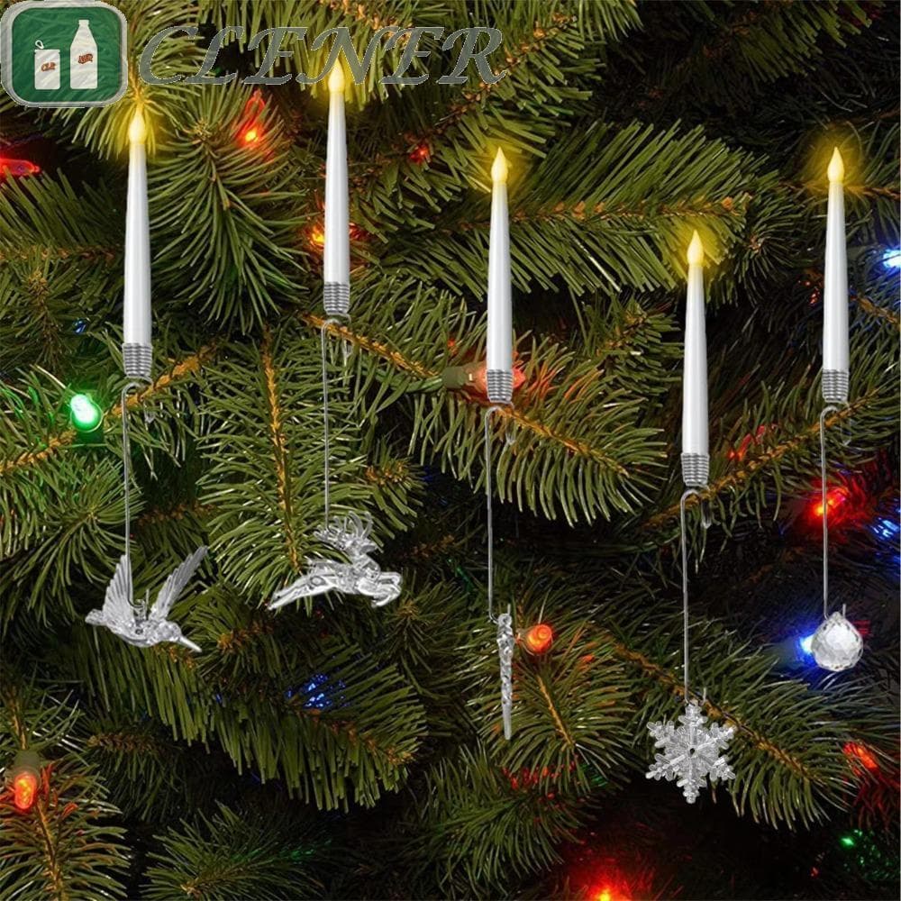 Vela LED Suspensa De Árvore De Natal De 6 Peças Mais Limpa , Eletrônica Sem Chama Alimentada Por Bateria Com Design De G