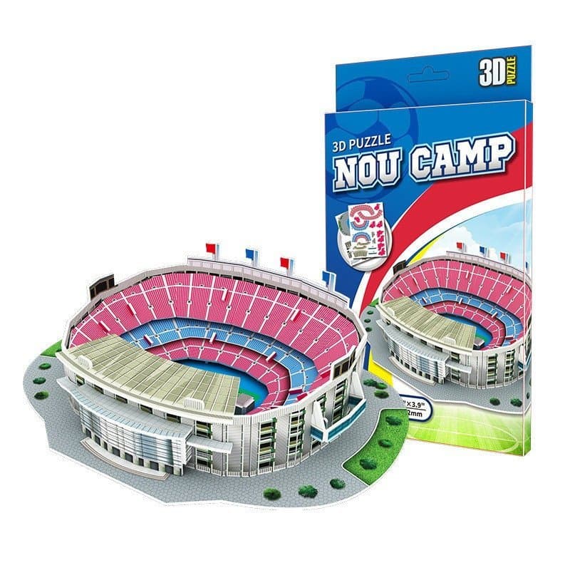 Quebra-Cabeça 3D de Campo de Futebol, Modelo de Estádio da Copa do Mundo, Brinquedo de Montagem DIY e Presente