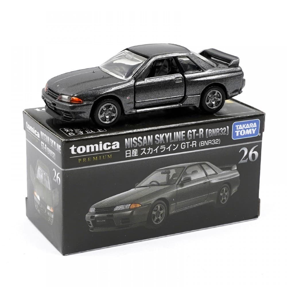 TOMICA PREMIUM 1/62 Nissan SKYLINE GTR Modelo BNR32 Carro Modelo Diecast com Escada RV59