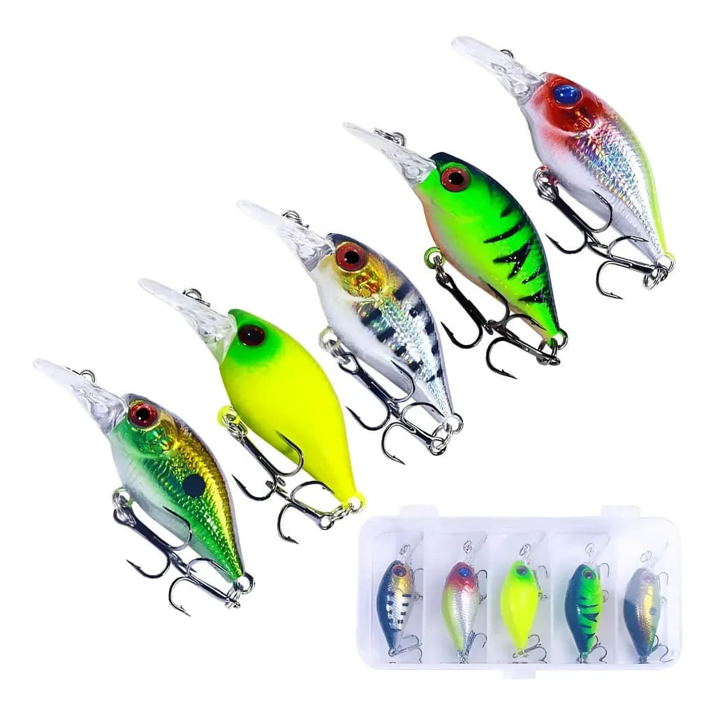 Isca Artificial Crank Ultra Light 5.3cm 4,3 Gr 5 Unidades Kit 5 Iscas