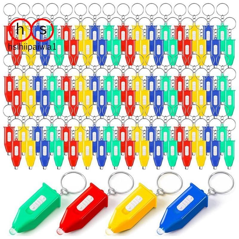 100 Pçs Mini Chaveiro Lanterna LED Para Emergência Caminhadas Acampamento Festa Favores Equipamentos Ao Ar Livre Fácil D