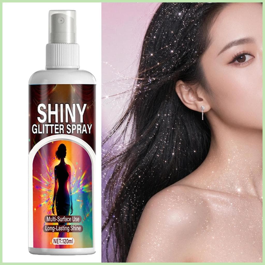 Spray De Glitter Para Cabelo E Corpo , 120ml , Longa Duração , Alto Brilho , Extra Fino , Portátil , Temporário , Cintil