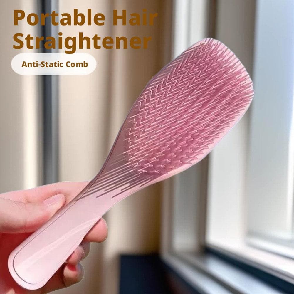 Escova De Massagem Desembaraçadora Portátil – Cabelo Com Almofada Antiestática Para Mulheres , Úmida Sem Emaranhados E I