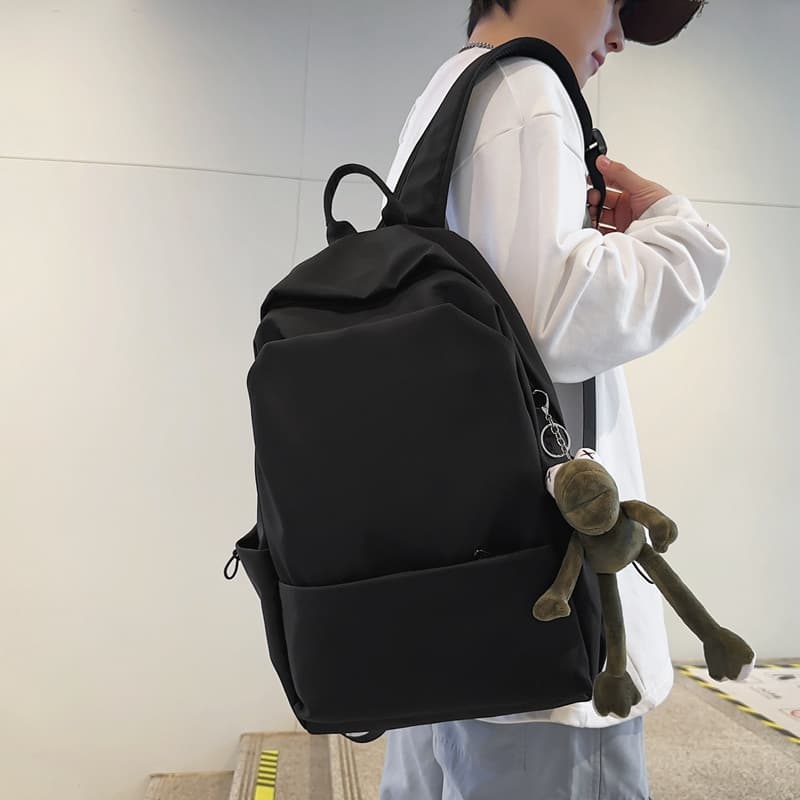 Mori estilo simples grande capacidade cor sólida mochila feminina versão coreana All-Match mochila masculina mochila do