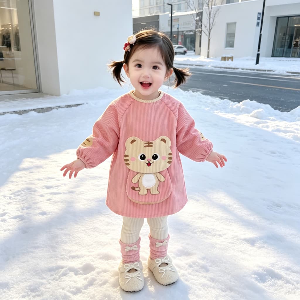 Macacão bebê menina exterior Wear crianças impermeável anti-sujo de manga comprida anti-vestir veludo estilo ocidental p