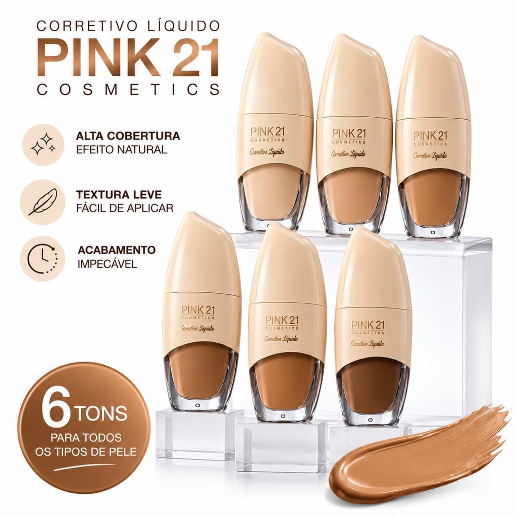 Corretivo Liquido 5ml Pink 21