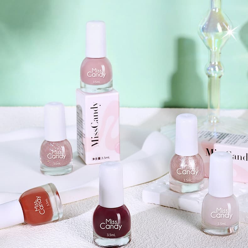 MissCandy Esmalte Saudável Sem Assar Rasgável 3.5ml Garrafa Única Mini Portátil-MS