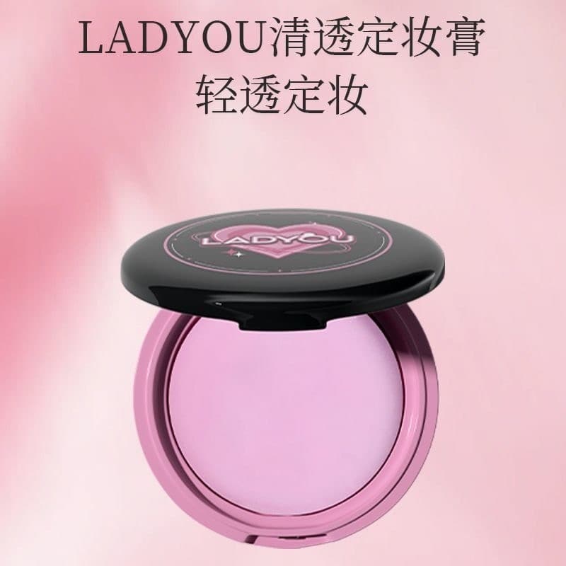 LADYOU Creme Fixador de Maquiagem Sem Pó de Fixação de Maquiagem de Longa Duração Suave Luz Delicado Pó Prensado Leve Co