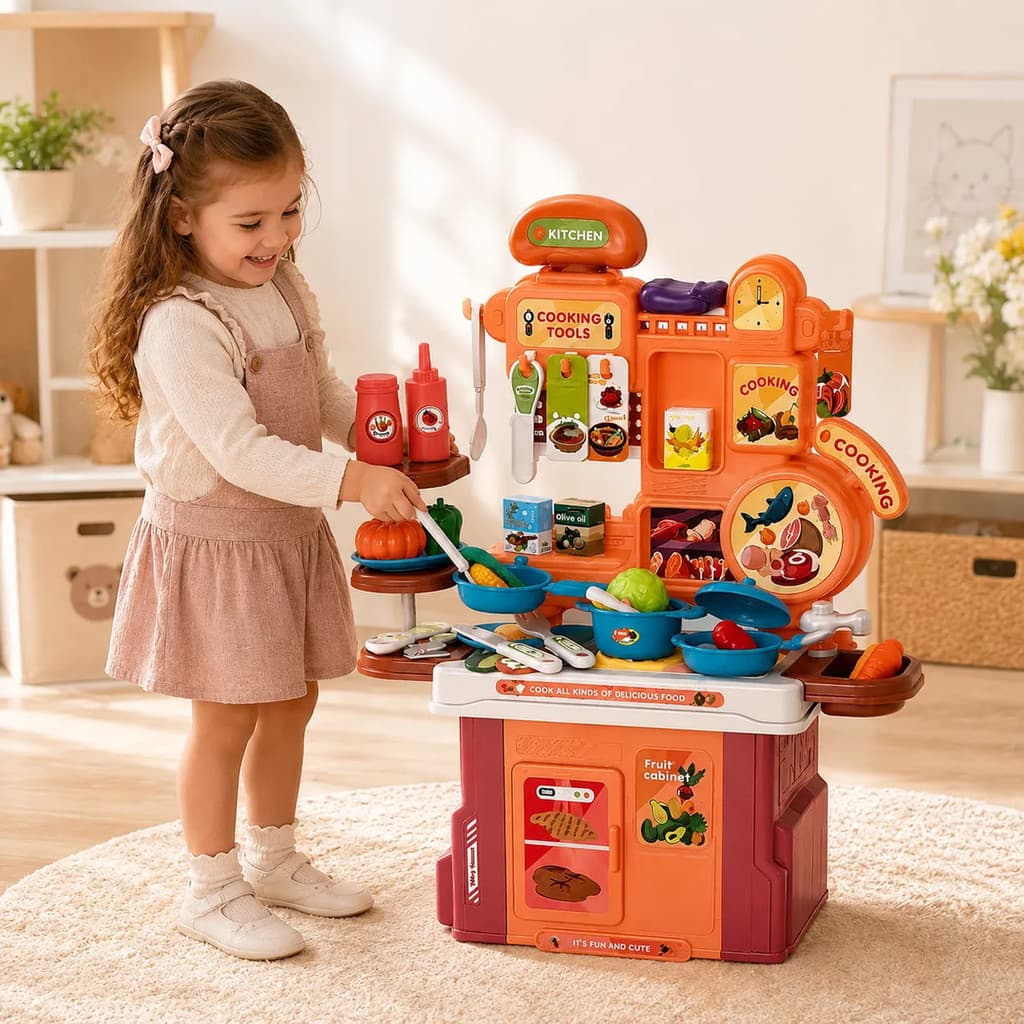 Kit Cozinha Infantil Completa Brinquedo 46 Peças Acessórios brinquedo mini cozinha comidinhas dia das crianças