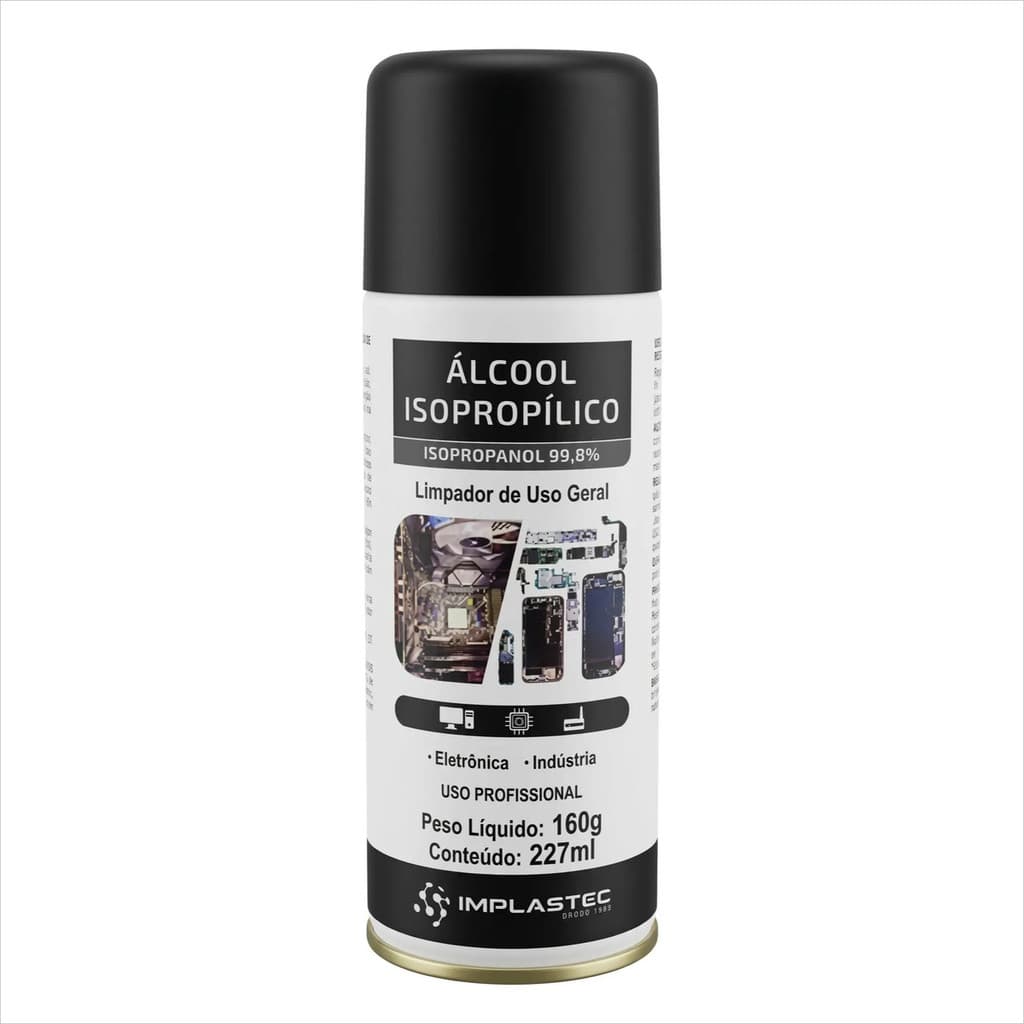 Alcool Isopropílico Spray 99,8% Implastec 227ml 160g