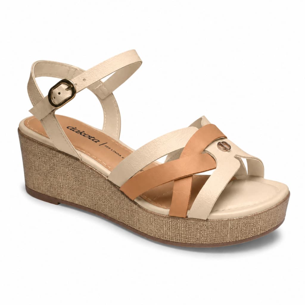 Sandália Feminina Dakota Plataforma Anabela Original