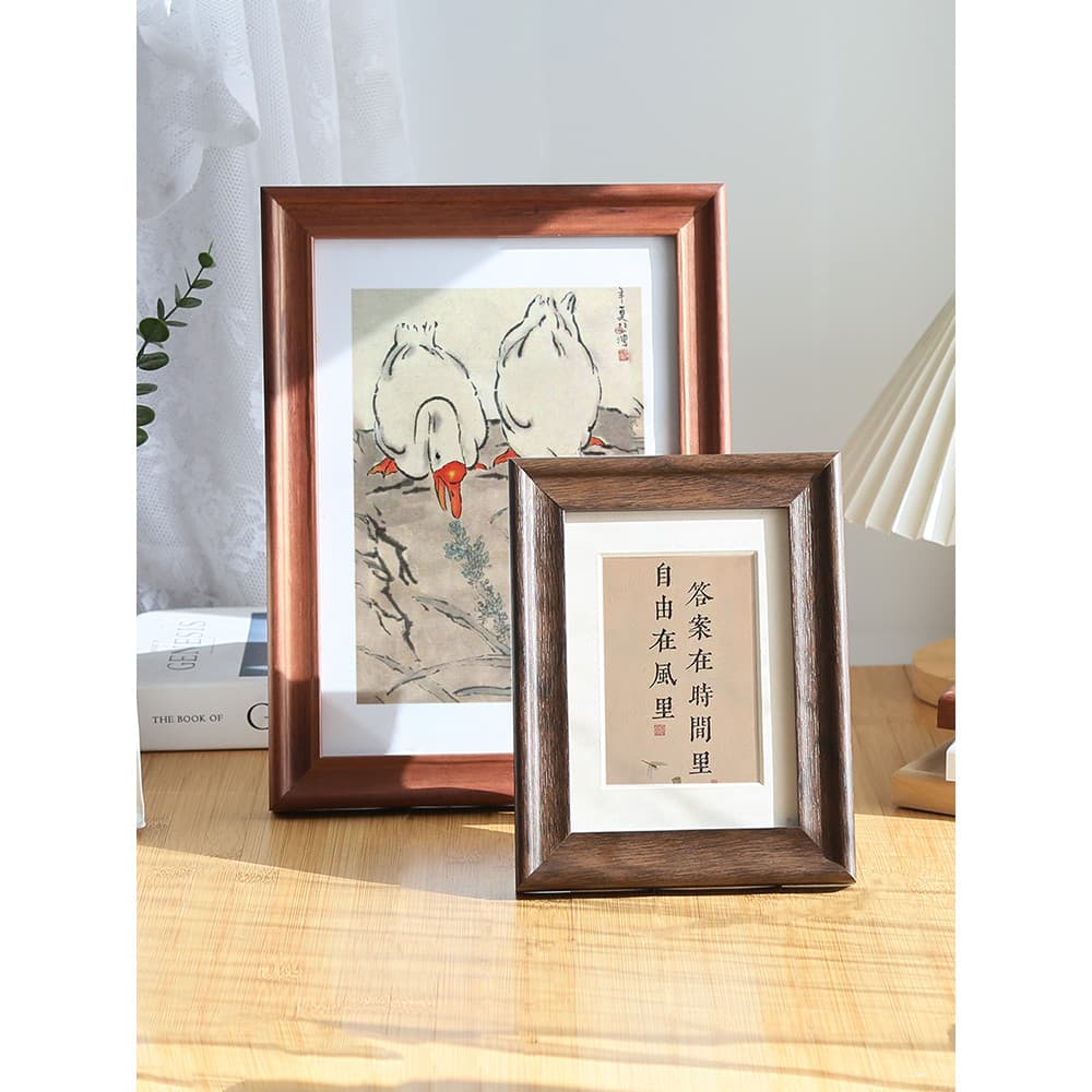 Moldura de mesa de madeira maciça moldura de foto infantil 20cm 23cm 8 estilo europeu pequena moldura de foto pode pendu