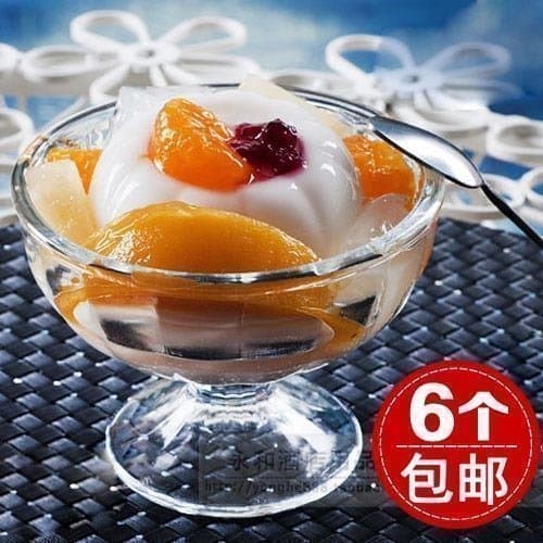 Copo de sorvete criativo bebida fria sobremesa copo salada de frutas tigela de sorvete transparente 190ML