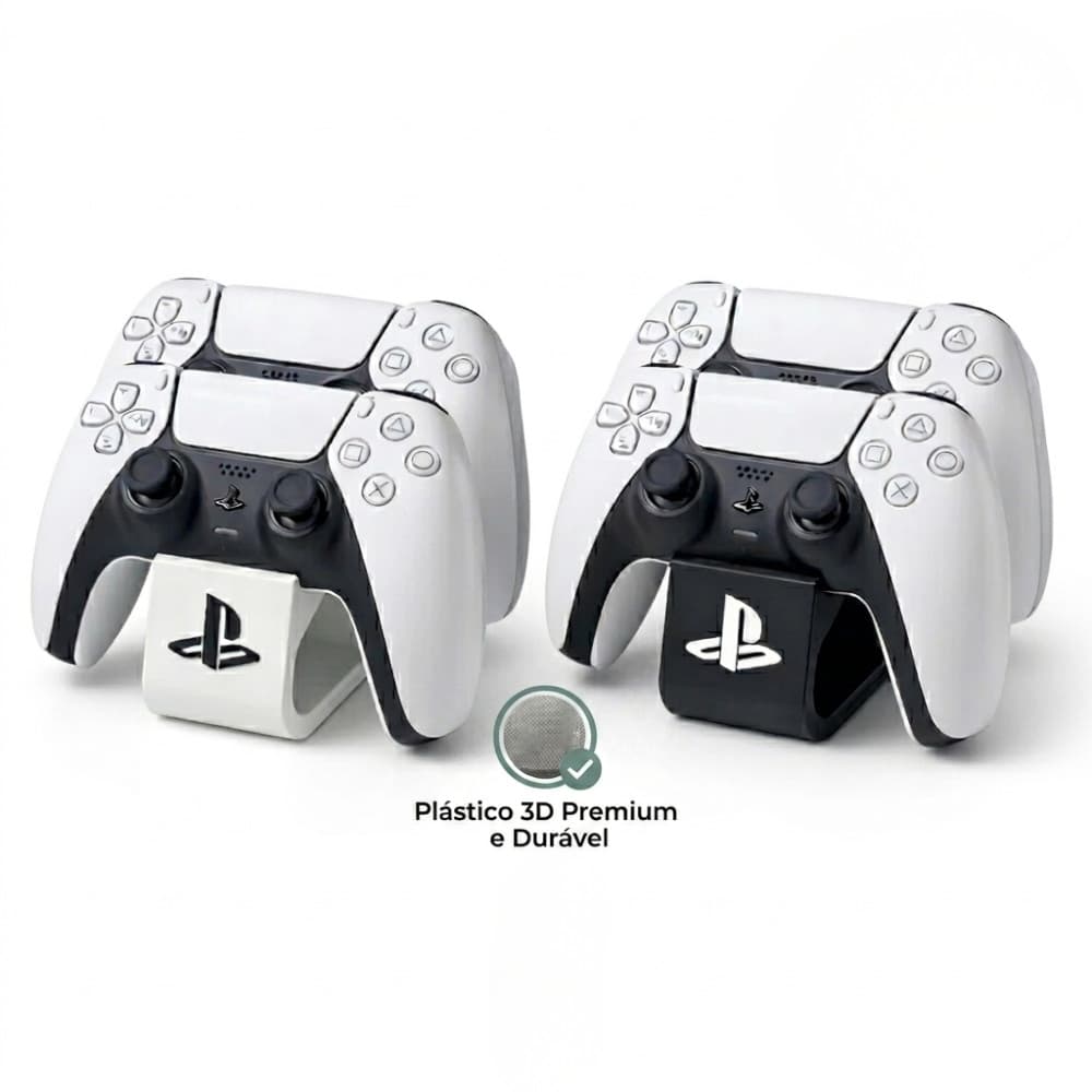 Suporte para Controle Gamer Duplo – Porta Controle PS5 PS4 Xbox Series X/S e Xbox One