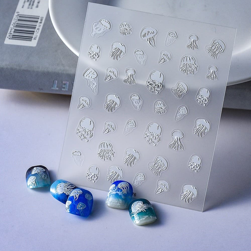 Japonês novo artesanato fino resistente adesivos de unhas pro fosco fino transparente adesivo adesivos de unhas medusa f