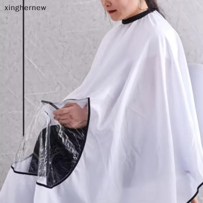 xinghernew Salão De Cabeleireiro Capa Barbeiro Com Janela De Visualização Transparente De Corte De Cabelo Avental De Bar