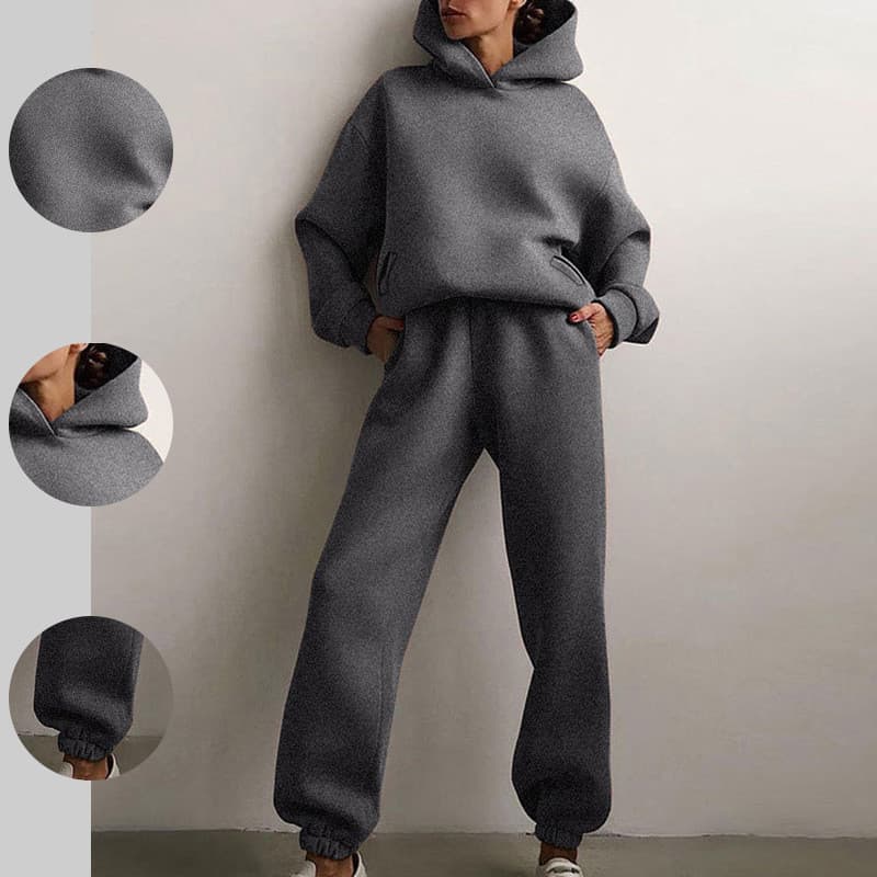 2026 Nova Coleção de Verão de Roupas Femininas, Conjunto de Duas Peças com Calças Longas e Moletom, Estilo Casual e Espo