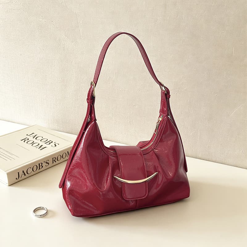 2026 outono novo estilo axilas saco Commuter ombro de alto valor saco moda feminina simples estilo ocidental bolsa pliss