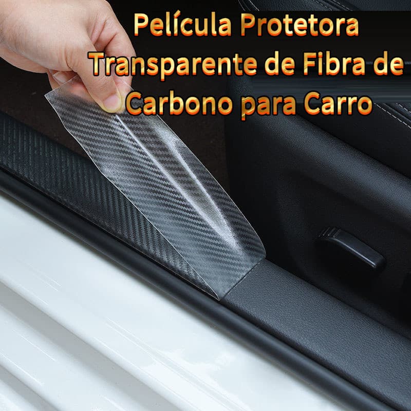 Adesivo De Carro De Fibra De Carbono Transparente Transparente-Adesivo Lateral Da Porta InvisíVel-Fita Resistente A Arra