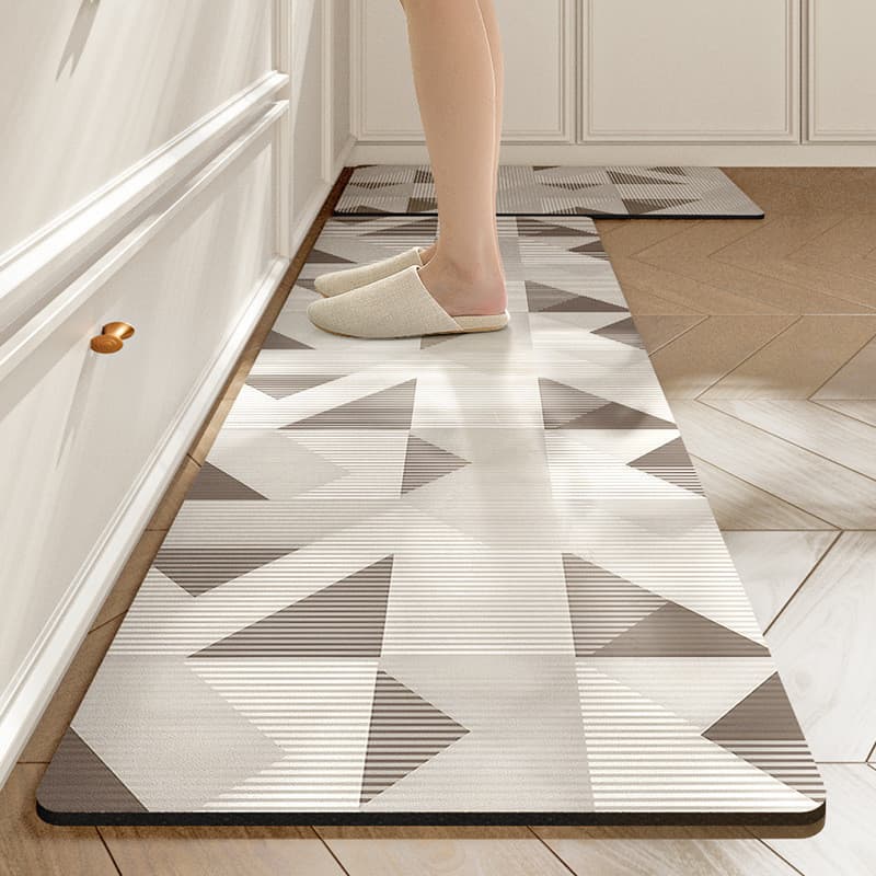 [Novo produto] Tapetes longos de cozinha estilo nórdico Tapetes absorventes de água domésticos Tapetes absorventes de ól