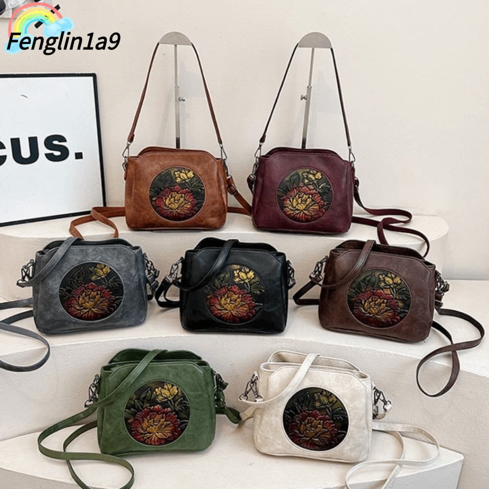 Bolsa De Ombro Crossbody FENGLINA , Feminina Leve De PU , Estilo Étnico
