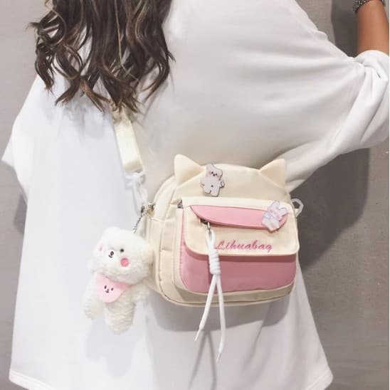 Crianças saco do mensageiro meninas sacos bonitos meninas Outing moda mochila feminina 2024 novo estilo estudante pequen