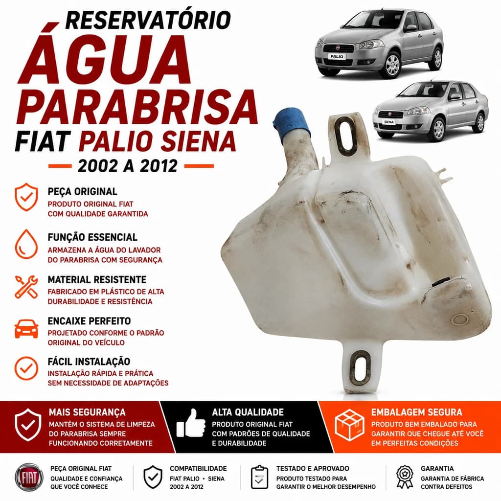 Reservatório Agua Parabrisa Fiat Palio Siena 2002 2012