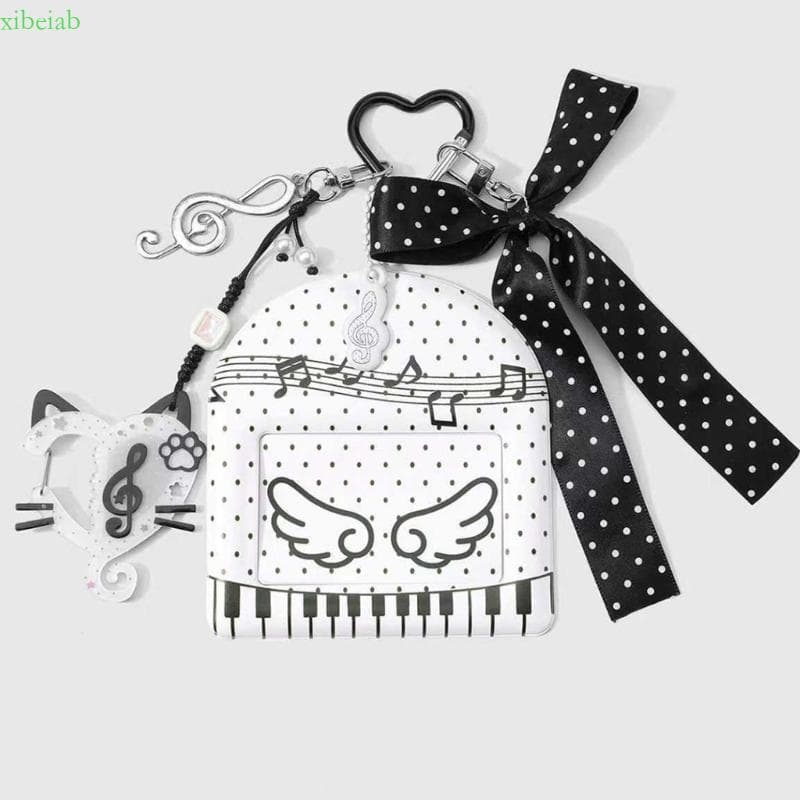 xibeiab Chaveiro Tema Piano Criativo Elegante Laço E Pingente Liga Para Bolsa