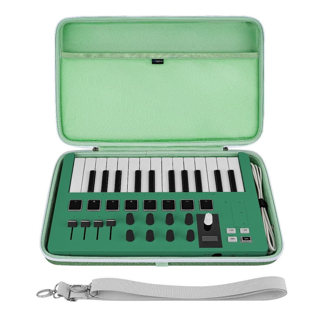 Capa Rígida Geekria Compatível Com Arturia MiniLab 3 , MkII 25 Slim-Key , Bolsa De Mão Para Controle De Teclado MIDI USB
