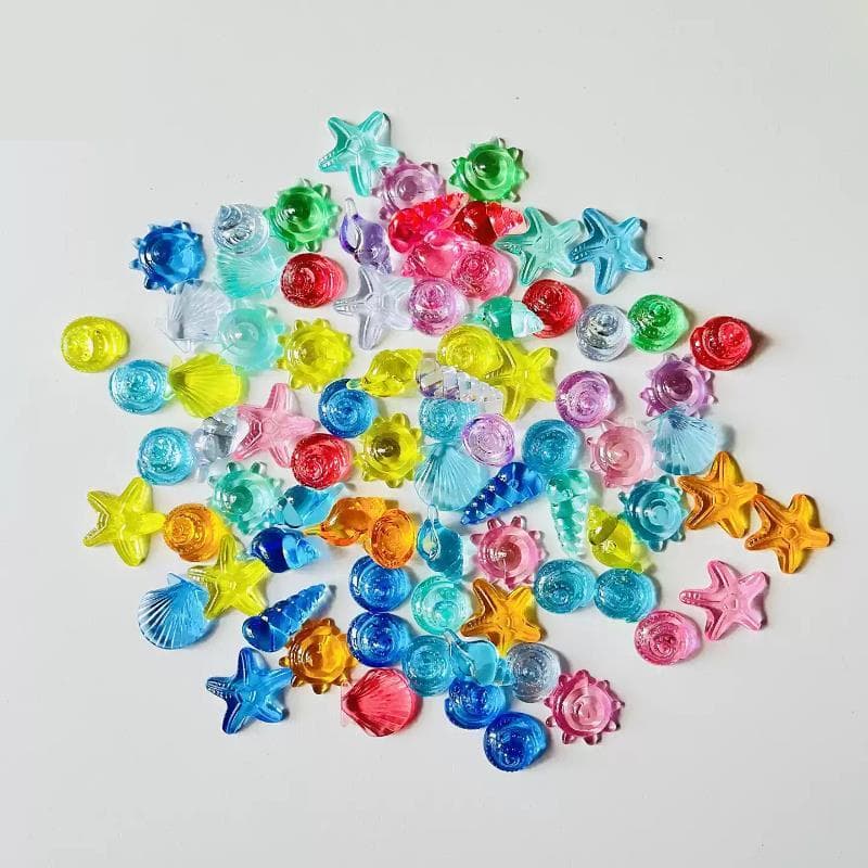 Crianças gem cristal brinquedo oceano concha acrílico simulação diamante em miniatura Mini jogar casa jogo gem