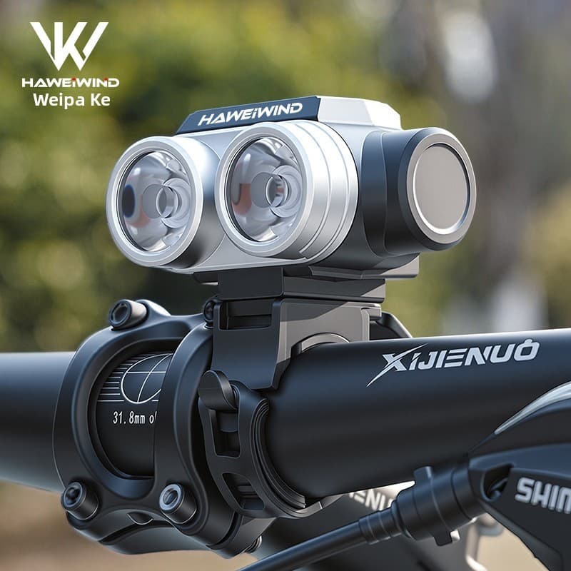 Farol de bicicleta de cabeça dupla com Display de energia recarregável luz de carro Mountain Bike iluminação noturna par