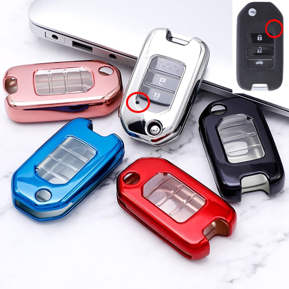 Tampa Da Capa Chave TPU Para Honda Civic HRV CRV XRV CR-V Crider Odyssey Pilot Fit Accord Fob Acessórios Protetores