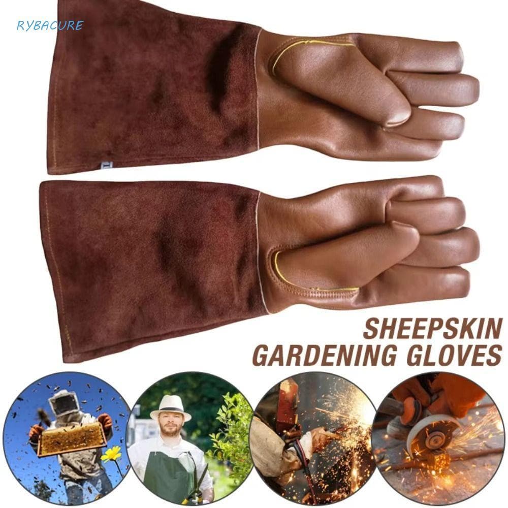 Luvas De Jardinagem , Térmicas De Inverno Resistentes Ao Desgaste De Manga Comprida Trabalho Ar Livre Anti Facada S-XL D
