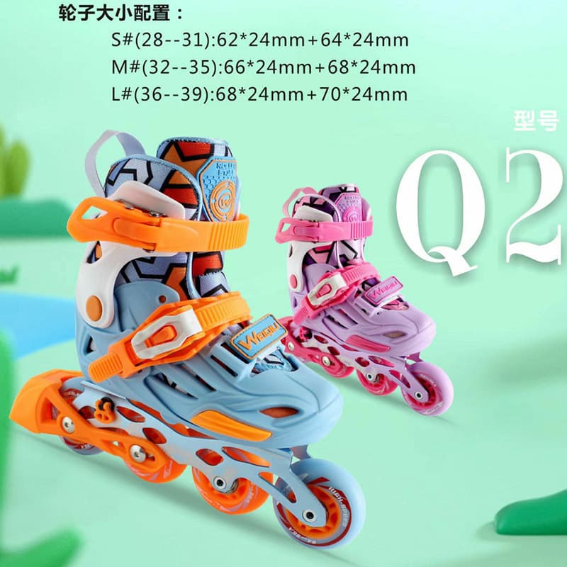 Q2 patins patins patins Inline crianças iniciantes das mulheres dos homens ajustável x1x2x3 Hyunke mesmo estilo N