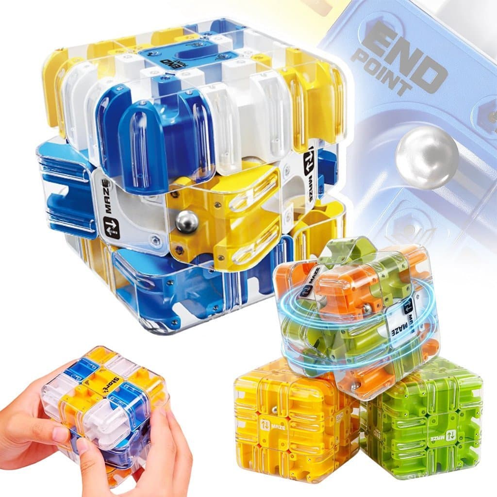 Cubo Mágico Labirinto 3D Grande com Bolinha | Quebra-Cabeça Inteligente Educativo Anti-Stress para Crianças e Adultos