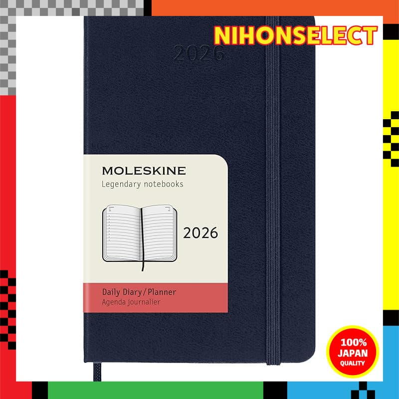 Moleskine Planner 2026, starts in January, 12 months, Daily Diary, Pocket size (9cm x 14cm), Hard cover, Sapphire Blue,