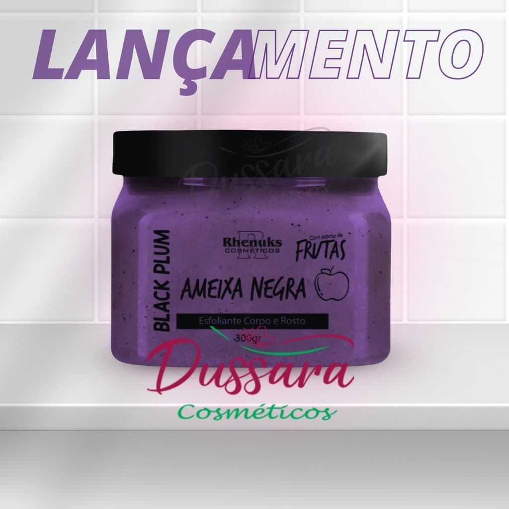 Esfoliante Para Corpo E Rosto - Ameixa Negra - 300g - Rhenuks