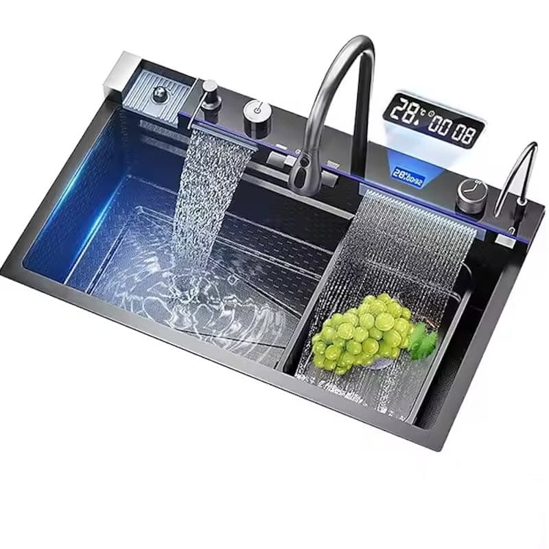 Pia Cozinha Gourmet Inox Premium Funcional 75x45 moderna