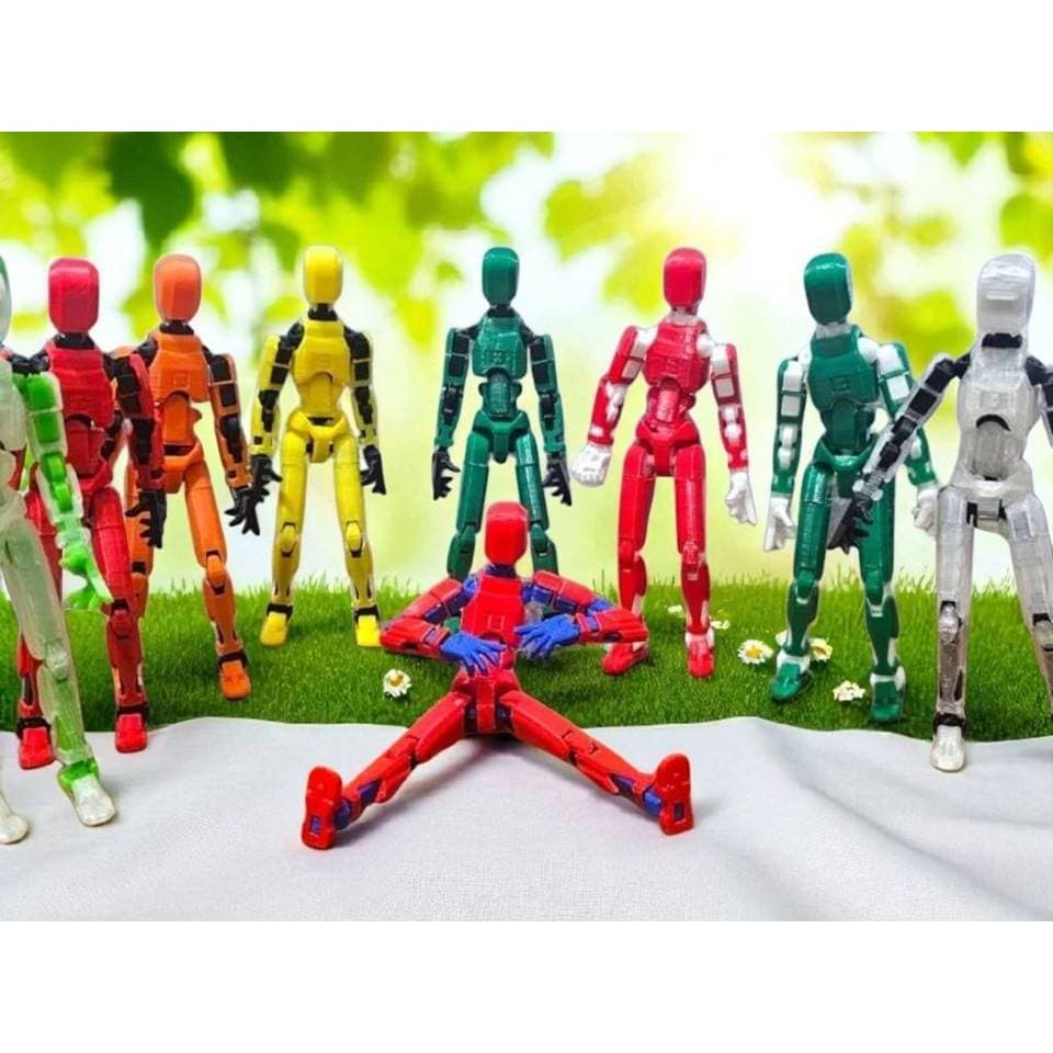 Kit 04 Bonecos Robo 100% Articulado Dummy 13 Figura de Ação Brinquedo Manequim Presente Infantil 14cm DESMONTADO