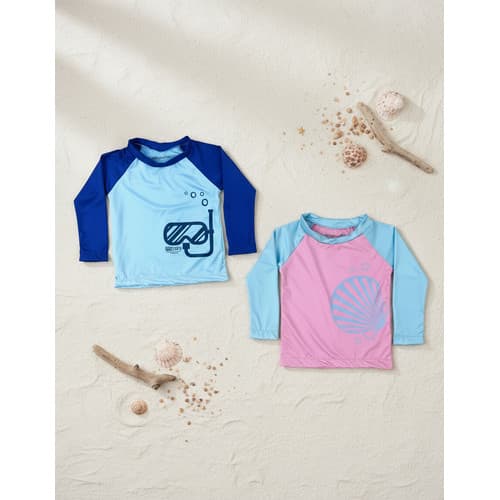 Camiseta De Bebê Praia Proteção Uv50+ Roupa Piscina Infantil