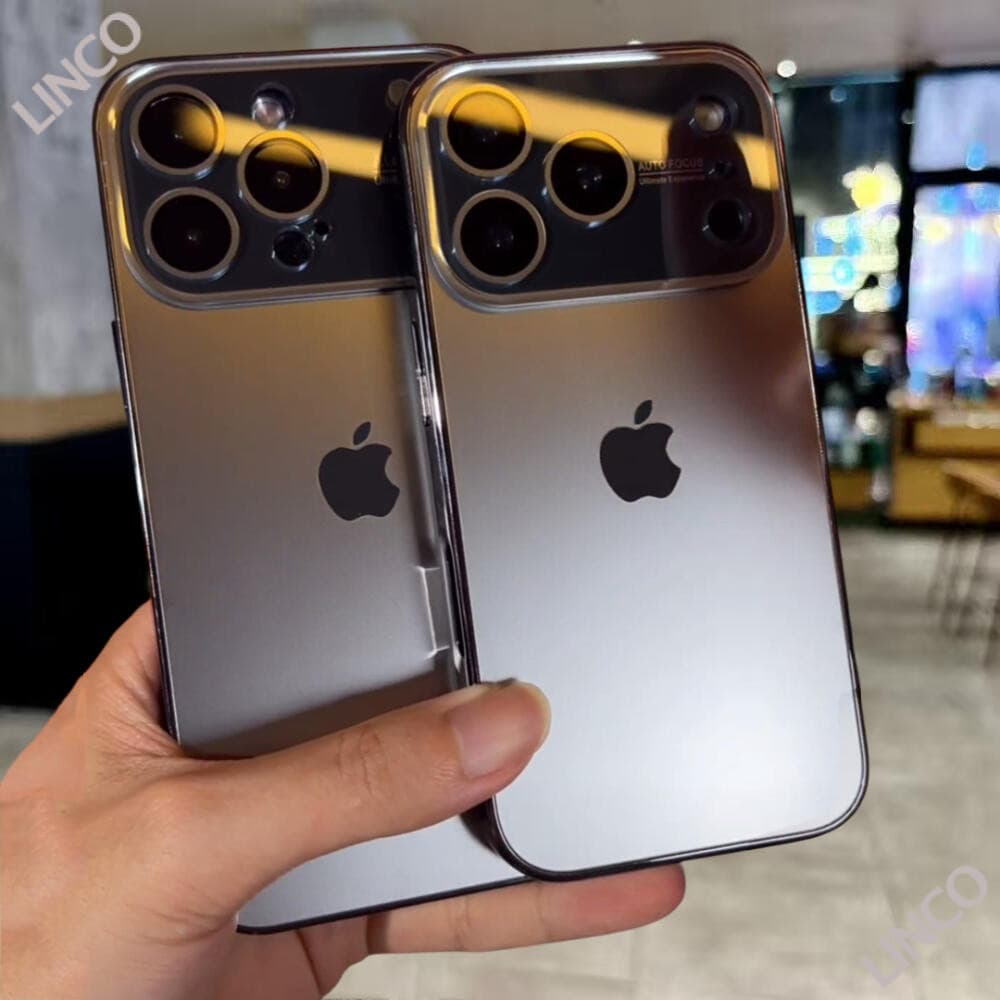 Luxo AG Vidro Fosco Anti-Impacto Caso Para iPhone 17 Ar 16 15 14 13 12 11 Pro Max Proteção De Lente Completa