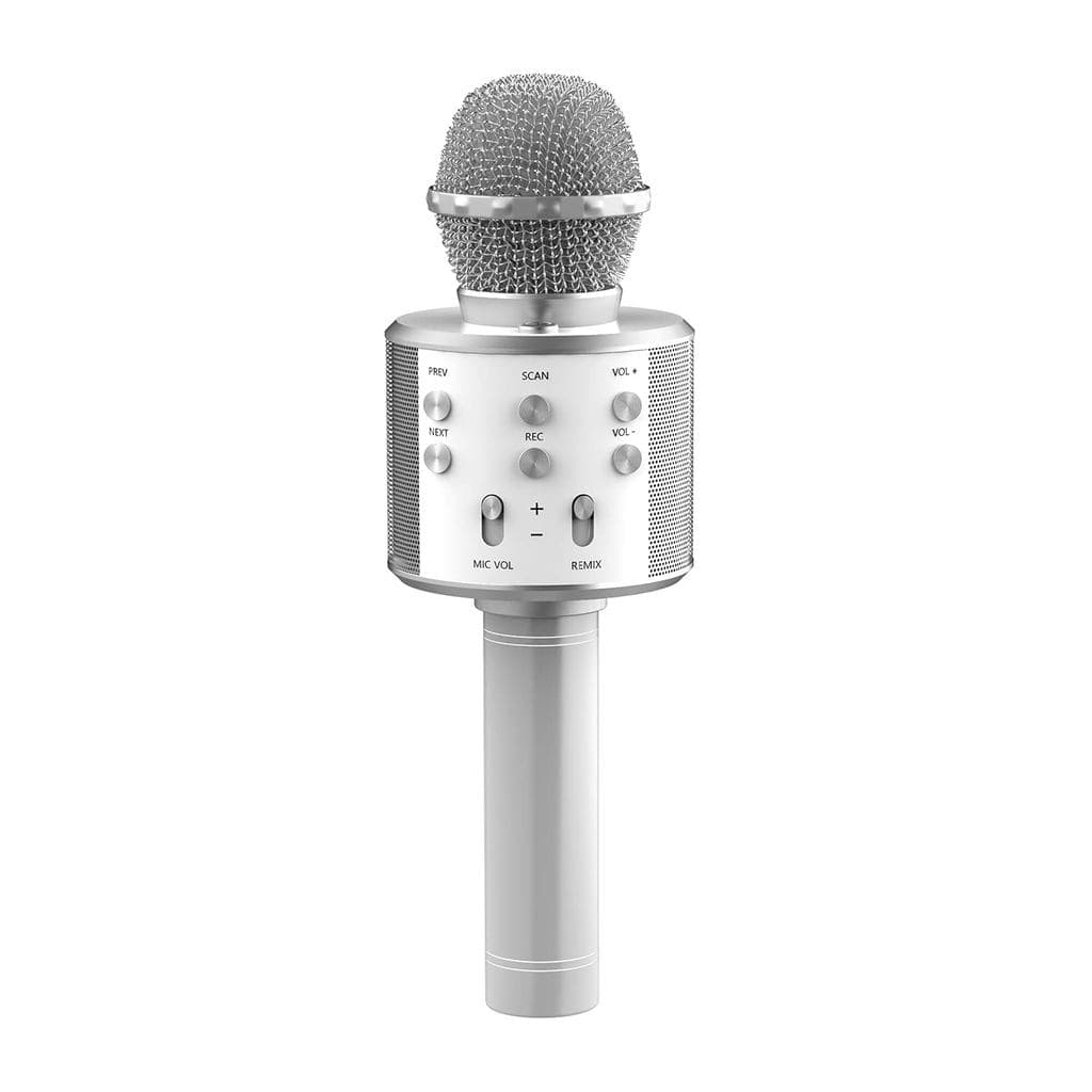 huxspoo Microfone de karaokê Bluetooth sem fio, máquina de karaokê recarregável para crianças, alto-falante de microfone