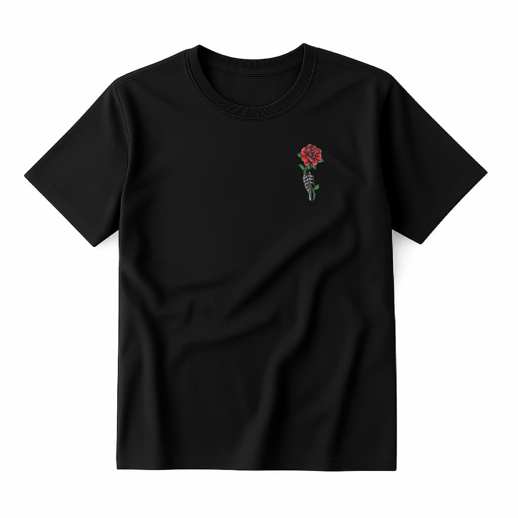 Camiseta Masculina Estampada Preta – Básica, Unissex, Confortável, Estilo Urbano