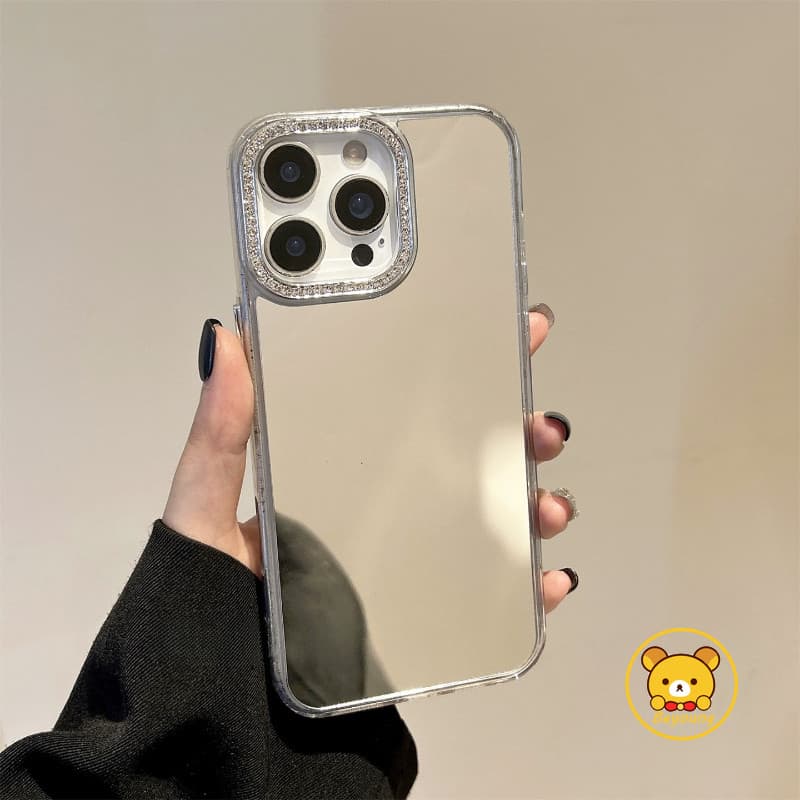 Capa De Espelho Revestida De Luxo Para iPhone 17 Air 16E 16 Pro Max 15 14 Plus 13 12 11 X XR XS 8 7 6 6s SE2 SE3 Moldura