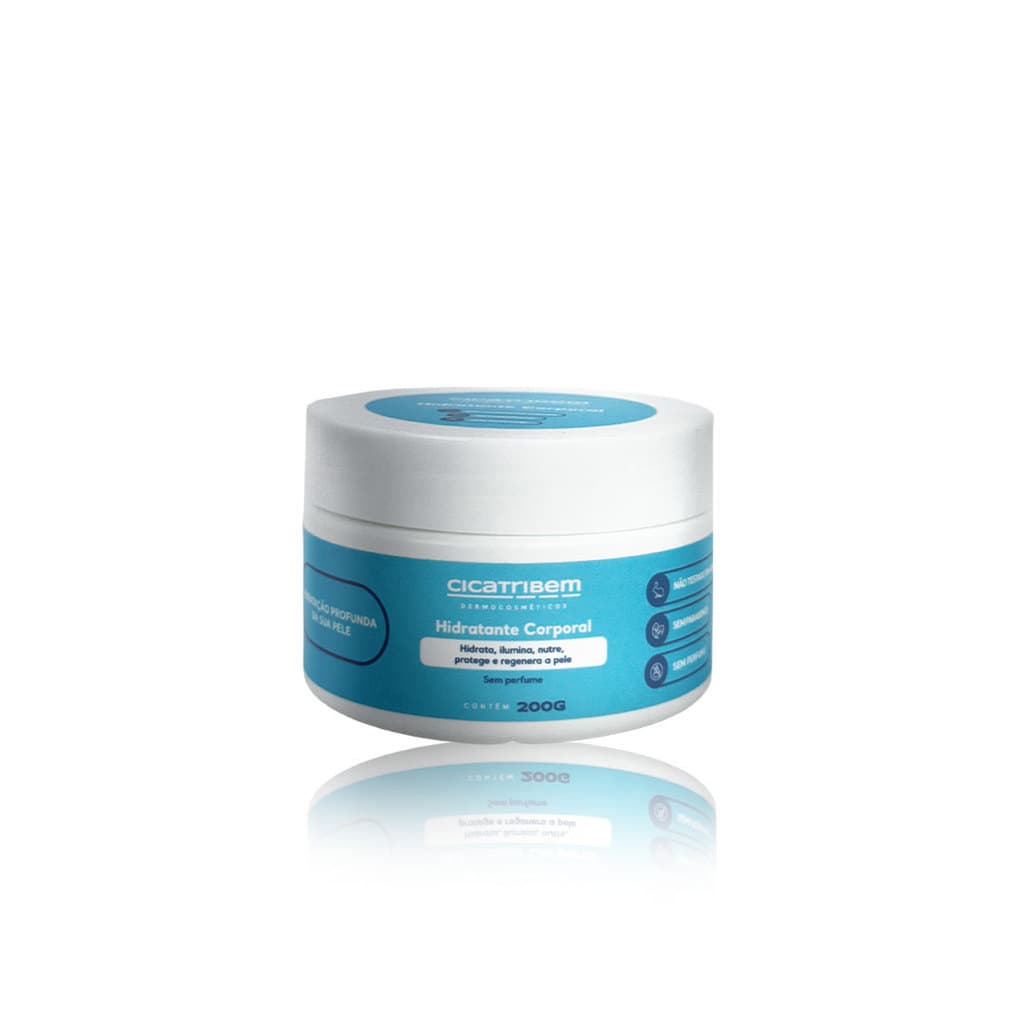 Hidratante Corporal Cicatribem 200g — Sem Perfume Hidrata a Pele | Óleo mineral, aveia e girassol